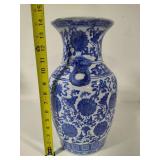 Blue & White Large Porcelain Vase
