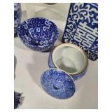 Asst Blue & White Decor Pieces