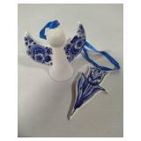 Delft Blue & White Hanging Ornaments.