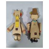 Russian Hand Carved Folk Art Dolls