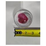 Signed "Caithness Sweetheart" Art Glass Paperweight