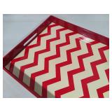 Geometric Handled Serving Tray & Fruit Bowl