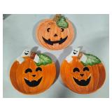 Fitz & Floyd Kitty Witches Salt & Pepper Shakers + Three Halloween Porcelain Candy Dishes