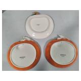 Fitz & Floyd Kitty Witches Salt & Pepper Shakers + Three Halloween Porcelain Candy Dishes