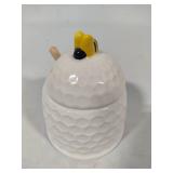 Small Honeycomb Honey Pot