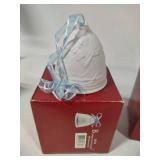 Lladro 2001, 2002, 2004 & 2005 Bell Christmas Ornaments w/Box