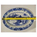 Blue Willow Pattern Chinoiserie Inspired Platter