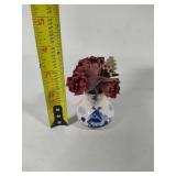 Blue & White Soap Dish, Trinket Box & Small Vase