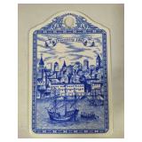 Assorted Blue & White Plates, Coaster, Trivets, etc