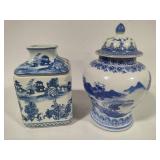 Porcelain Blue & White Jar & Vase