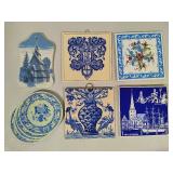 Assortment of Hanging Tiles, Trivets & Coasters
