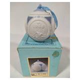 Lladro 1988 VIntage Round Ball Christmas & Flat Tree Ornamets w/Box
