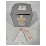 Lladro 1988 VIntage Round Ball Christmas & Flat Tree Ornamets w/Box