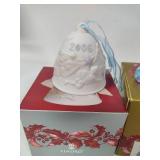 Lladro 2006, 2008, 2009 and 2010 Bell Christmas Ornaments w/Box