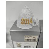 Lladro 2014 (x2), 2016 & 2017 Bell Christmas Ornaments w/Box