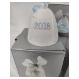 Lladro 2018, 2019, 2020, 2021 & 2022 Bell Christmas Ornaments w/Box