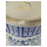 XL Blue & White Temple Jar w/Lid