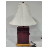 Vintage Chinoiserie=Style Table Lamp w/Shade