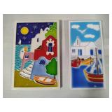 Vietri Pottery Tiles Greek Themed