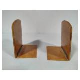 Interesting Leather Embossed Bookends
