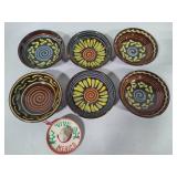 Six Small Handpainted Bowls