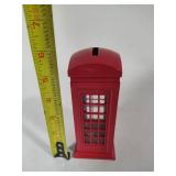 Vintage Metal Red Telephone Bank