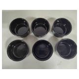 Six Bodum Black Stoneware Ramekins *New in Box*