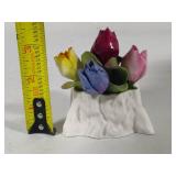 Aynsley England Hand Painted Bone China Tulip Bouquet