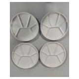 Varages White Porcelain Divided Plates