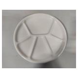 Varages White Porcelain Divided Plates