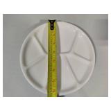 Varages White Porcelain Divided Plates