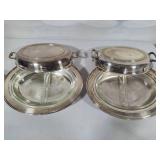 Silver Plated Relish Trays & Butter Dishes