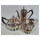 Oneida Silver Plated Coffee/Tea Sugar & Creamer Set