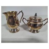 Oneida Silver Plated Coffee/Tea Sugar & Creamer Set