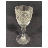 Crystal Ice Bucket w/Five Cordial Glasses