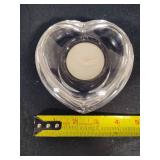 Orrefors Crystal Heart Votive Holder + Heart Bowls