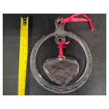 Kosta Boda Heart Sun Catcher & Two Glass Heart Ornaments