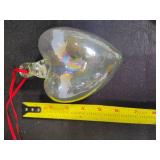 Kosta Boda Heart Sun Catcher & Two Glass Heart Ornaments