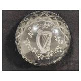 Waterford Crystal Harp Paperweight