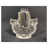 Lindshammer Glass Crystal Viking Ship