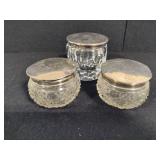 Trinket Boxes w/Sterling Lids + Lappas Crystal