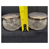 Trinket Boxes w/Sterling Lids + Lappas Crystal