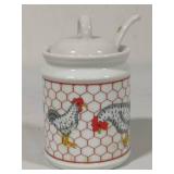 Chicken Condiment Jar w/Spoon