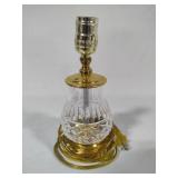 Brass & Crystal Small Side Lamp - No Shade