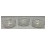 Vintage Crystal And Glass Items Including Fostoria Silver Plate Overlay Divided Snack Dish And More