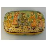 Awesome Vintage Kashmiri Hand Painted Mughal Box