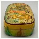 Awesome Vintage Kashmiri Hand Painted Mughal Box