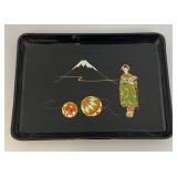 Vintage Collectible Oriental Items Including Laquered Egg Trinket Box And More