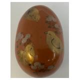 Vintage Collectible Oriental Items Including Laquered Egg Trinket Box And More