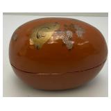 Vintage Collectible Oriental Items Including Laquered Egg Trinket Box And More